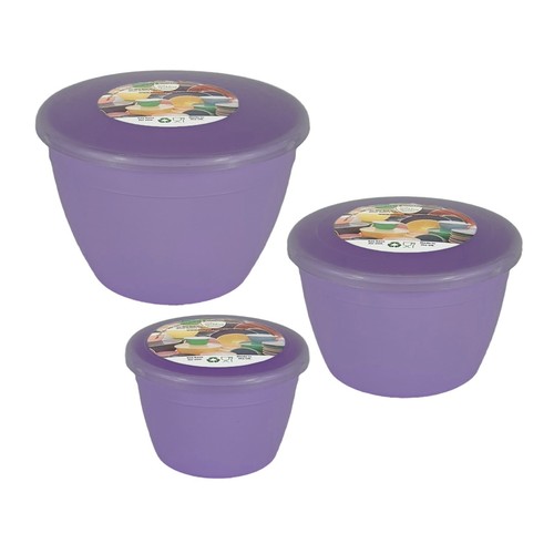 Just pudding basins with - just, lids