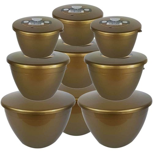 Gold pudding basins set - set, of