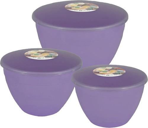 Lilac pudding basins - basins, set